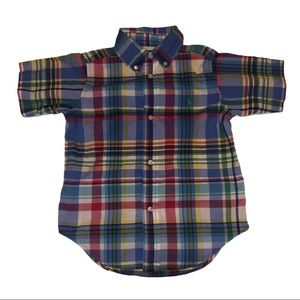 Ralph Lauren 3T Plaid Button Down Polo Shirt